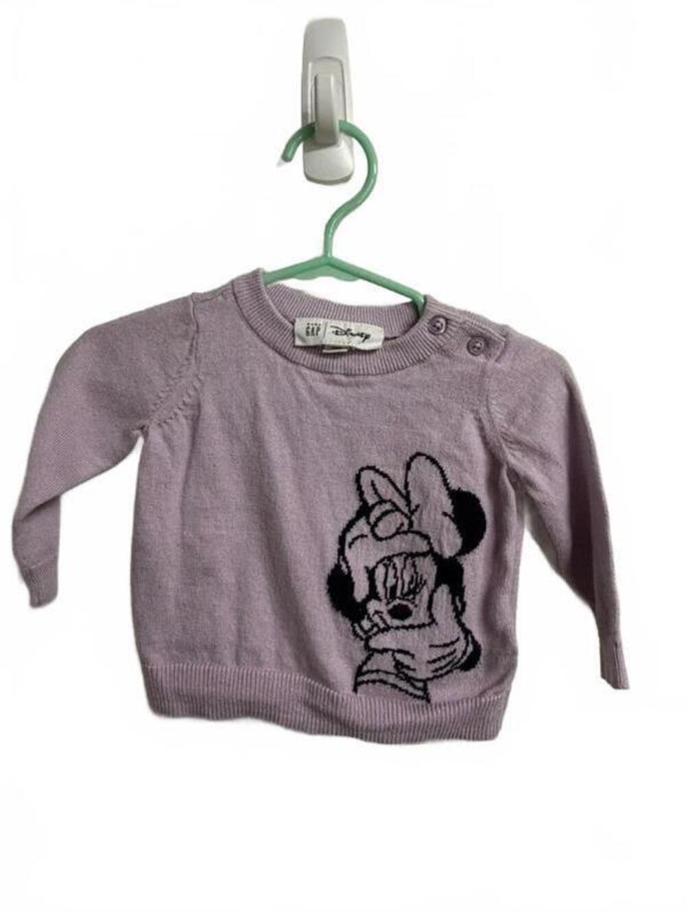 Baby Gap Disney Minnie Mouse Sweater Purple 3-6M